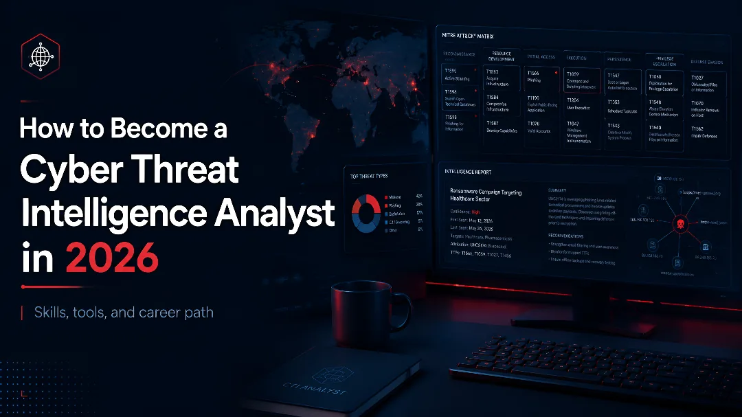 Threat intelligence analyst working in a MITRE ATT&CK Navigator dashboard