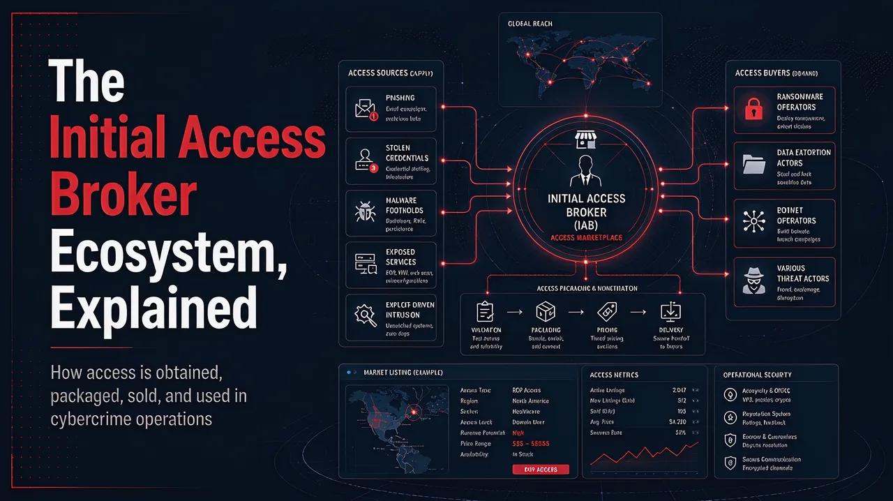 Underground forum access-for-sale listing feeding into the initial access broker to ransomware supply chain