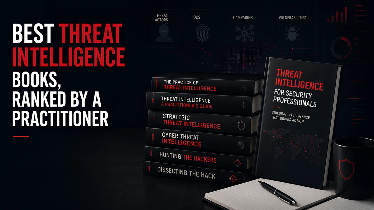 A stack of the best threat intelligence books ranked by a practitioner