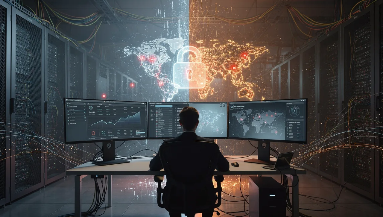 Information security fundamentals showing defense layers and the CIA triad