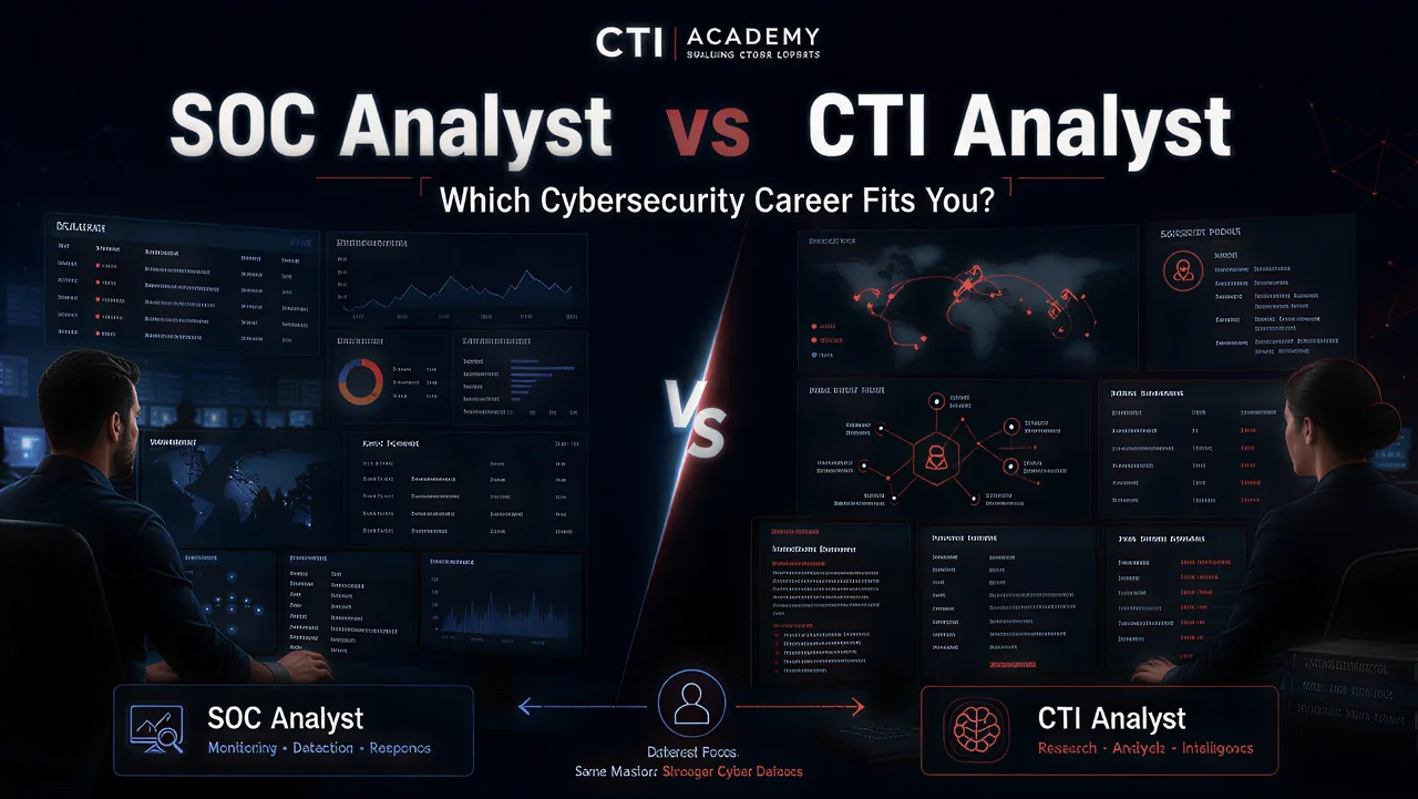 SOC and CTI as two complementary roles in one loop: intelligence feeds down, incident data feeds back